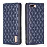Diamond Lattice Magnetic Leather Flip Phone Case, For iPhone 8 Plus / 7 Plus